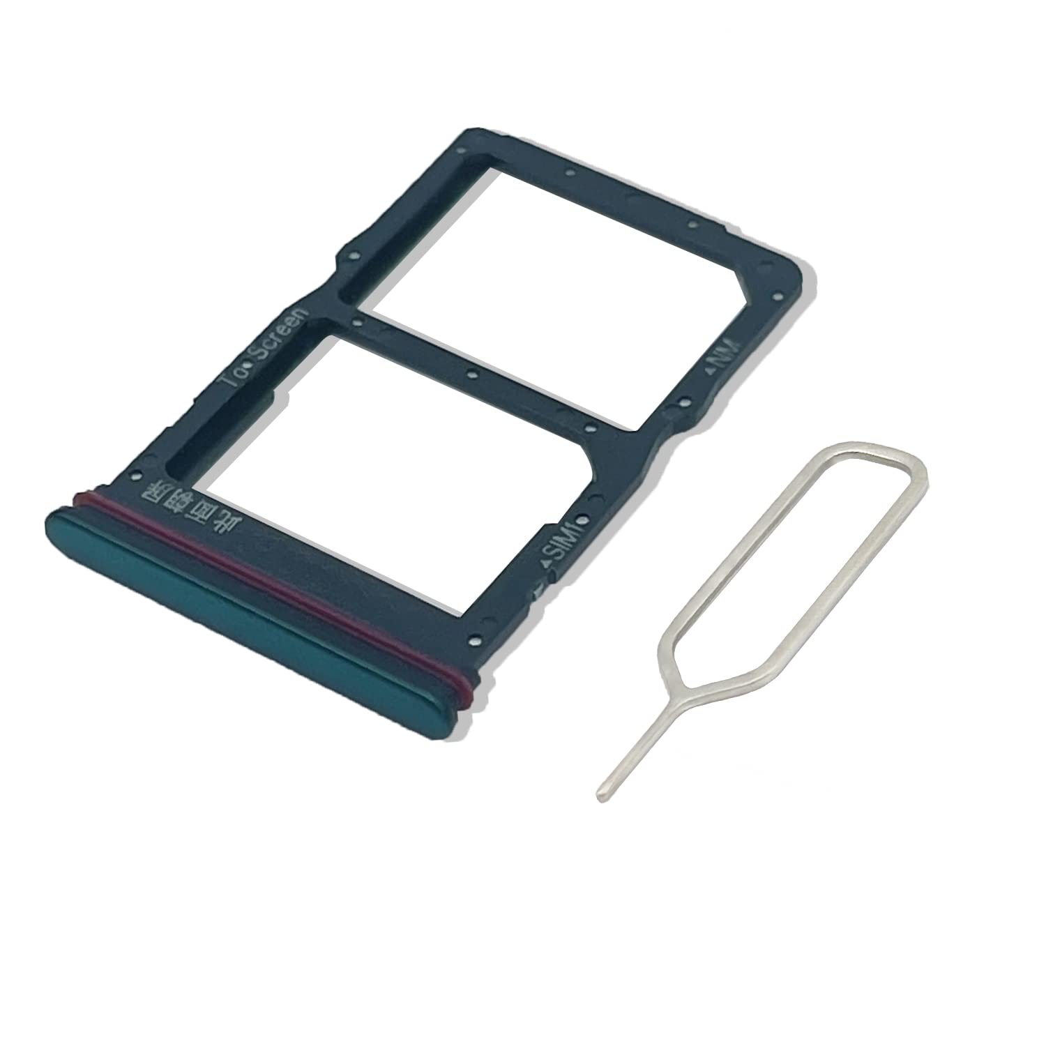 Eonpam Original DUAL SIM Card Slot Tray Holder Replacement for (Huawei P40 Lite 5G) Incl SIM Pin (Green)