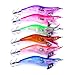 Fishcm 6pcs/lot Electronic Plastic Shrimp Lure Luminous Squid Jig Hook 12g 10.5cm