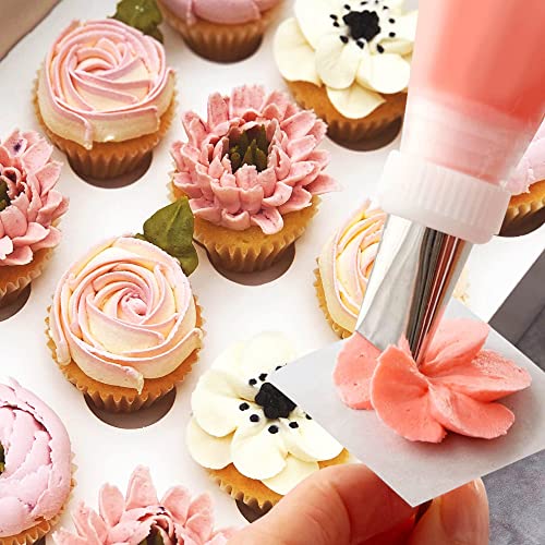 5 Pieces Rose Flower Piping Tips Set Cake Decorating Tips Icing Piping