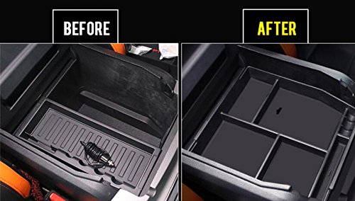 HIGH FLYING Interior Accessories Central Console Armrest Storage Glove Box Organizer Pallet Tray For Ford F150 F-150 2015 2016 2017
