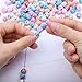 Colle 8/10mm 370pcs Polymer Clay Beads for Jewelry Making Round Bead Colorful Polymer Clay Handmade Loose Beads Jewelry Making with 2 Rolls of Strings