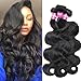 YAEONS Malaysian Hair 3 Bundles Body Wave 100% Unprocessed Virgin Human Hair Weave Natural Black #1B Color(18 20 22inch)