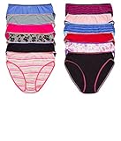 American Active 24/7 Basics 12 Pack Cotton Soft Flex Hi Cut Panty Briefs (Medium / 6, Assorted Colors & Prints Grab Bag Surprise)