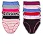 American Active 24/7 Basics 12 Pack Cotton Soft Flex Hi Cut Panty Briefs (Medium / 6, Assorted Colors & Prints Grab Bag Surprise)