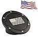 IPARTS Powder Coated Black Steel Gas Fuel Tank Cap Cover for Jeep Wrangler JK JKU Unlimited Rubicon Sahara X Off Road Sport Exterior Accessories Parts 2007-2017 (FLAG)
