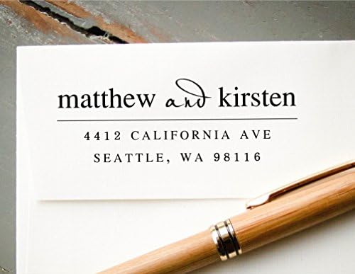 Self-Inking Return Address Stamp, Pre-Inked Custom Rubber Stamp, Wedding Invitation Stamp, Save the Date Stamp