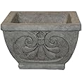 Solid Rock Stoneworks Normandy Jr Planter- 10" h x 13" Square- Pre-Aged