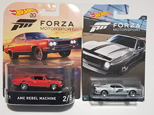 Hot Wheels Forza Motorsport AMC Rebel Machine (RED) & Forza Motorsport AMC Javelin AMX ( Grey )