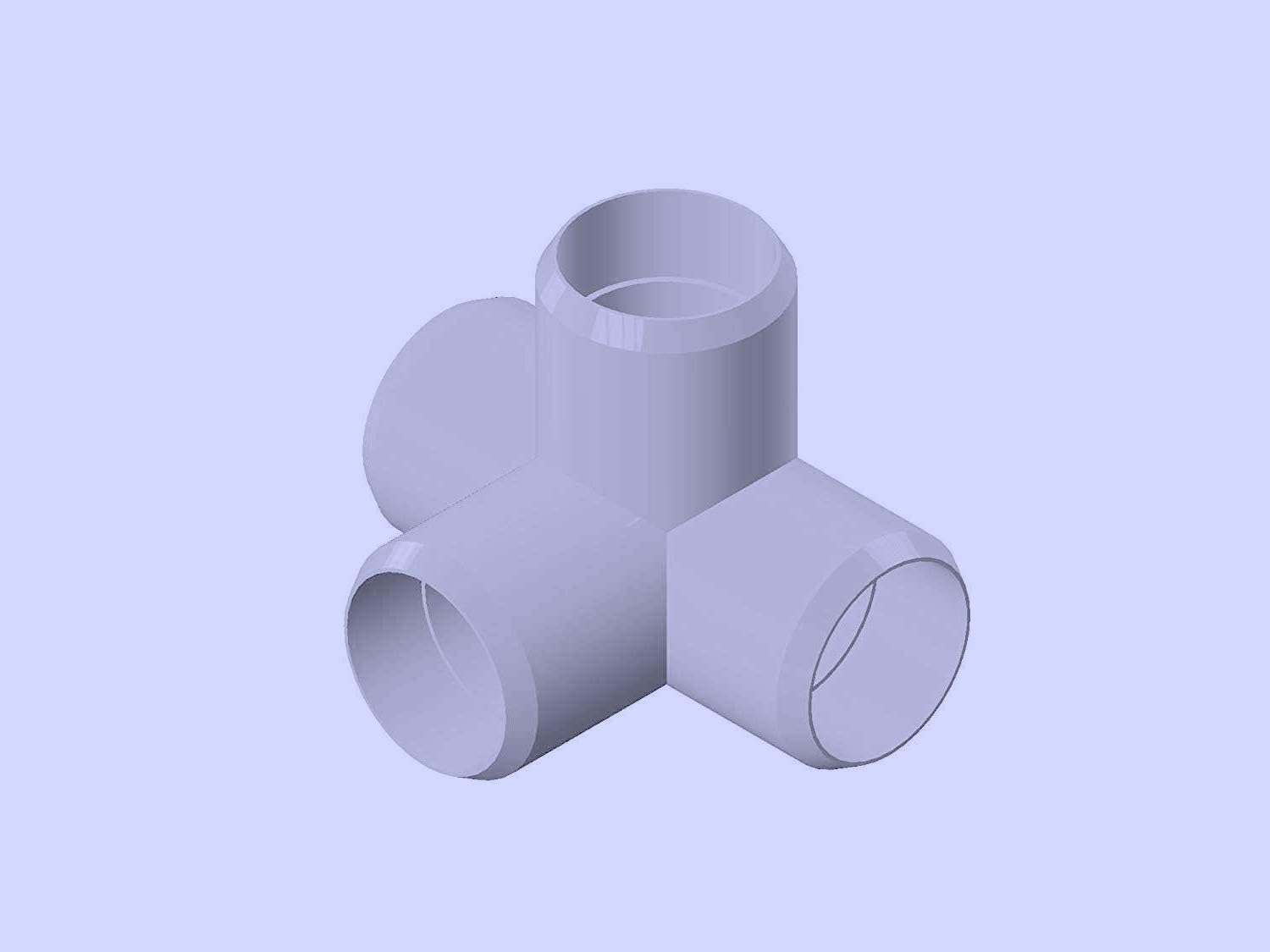 Sustainable Village - PVC Pipe Fittings for Building Furniture and Cool Structures | (3/4 Inch, 4-Way Elbow, 24)