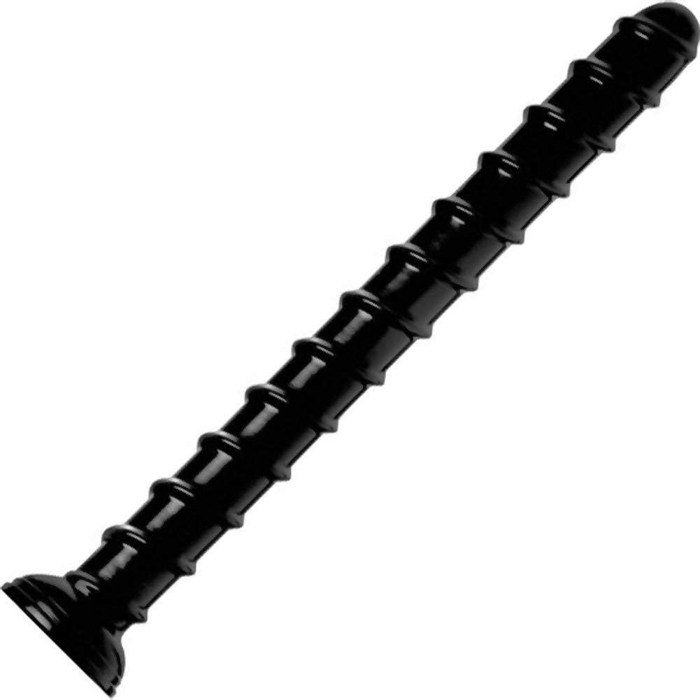 XR Brands Hosed Swirl Thick Anal Snake Dildo, 18-Inch