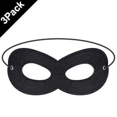 Mivoylee Black Superhero Mask Super Hero Cosplay Mask Felt Eye Mask Half Mask Halloween Dress Up Mask with Elastic Rope for Kids Party
