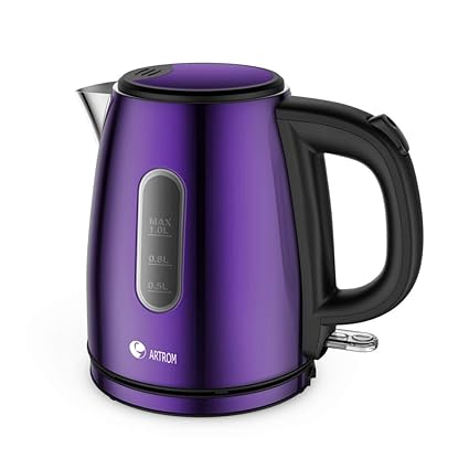 ARTROM AG-821 Ash Kettle, Acero Inoxidable, Morado, 1 litro, 6 ...