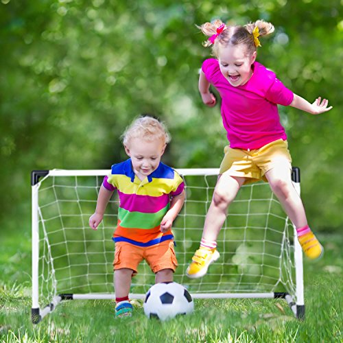 Soccer Game For Kids Outdoor Backyard Lawn Goal Post Kickball Game Set