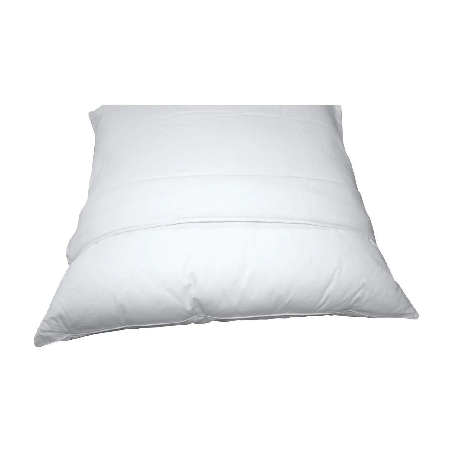 Douceur d'Interieur 50 x 70 cm Molleton Uni Pillow Cover, Blanc