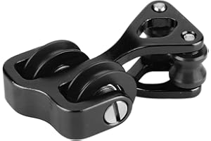 ARAMOX Glide Cable Slide, Aluminium Alloy Archery Cable Slide String Splitter Roller Glide Archery Cable Slide (Black)