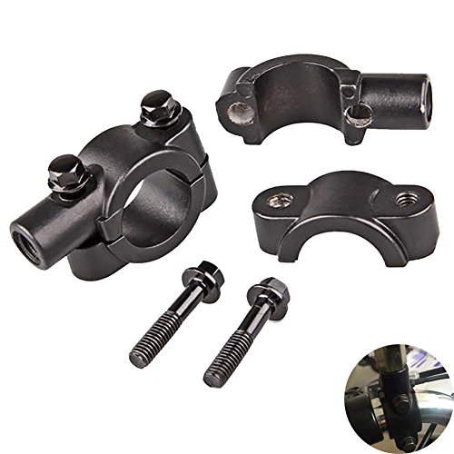 TUINCYN Motorbike 10mm Handlebar Mirror Mount Accessories Black Motorcycle Handlebar Rearview Side Mirrors Adapter Holder Clamp (2pcs) - Thumbnail 7