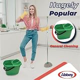 Abbey 12 Litre Red Mop Bucket with Wringer Colour Coded Plastic Cleaning Bucket view 7