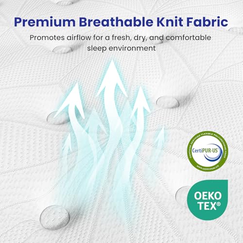 BedStory King Size Mattress 12 Inch, Medium Firm Hybrid Mattress in a Box, Individual Pocket Springs for Pain Relief, CertiPUR-US Certified, 365-Night-Trail, 10 Years Warranty