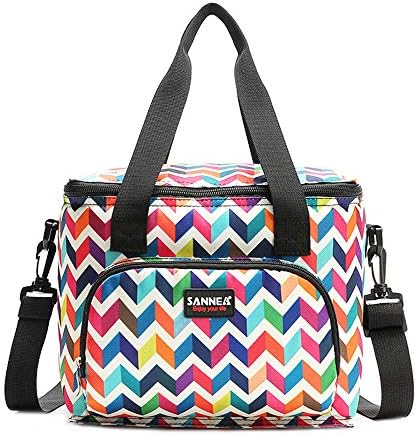 Seamount Insulated Coloful ChillOut Thermal Tote,Portable Waterproof Cooler Lunch Bag Camping Picnic Box (Multicolor -a)
