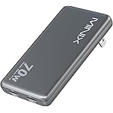 MINIX 70W Flat USB C Wall Charger Block, Slim & Flodable Dual Type C GaN Charger Plug Fast Charging for iPhone 17/16/15 Series, MacBook Air, iPad Pro, Galaxy S25/S24, Pixel 10/9, Steam Deck