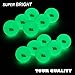 R&L Night Golf Balls Glow in the Dark - Tournament Fluorescent Golf Ball- Long Lasting Bright Luminous Balls Rechargeable with Sunlight or UV Flashlight - Included (12 Pack)
