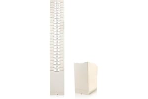 JIAN BOLAND Time Cards Rack Time Card Holder with 25 Adjustable Pockets, Durable Plastic Wall Mounted Cards Holder, for Employee Time Clock Punch Machine,Gray