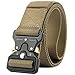 Valpeak Mens Tactical Belt Military Nylon Gun Belts Concealed Carry Heavy Duty Quick Release Buckle Riggers 1.5 inch (Coyote, L)