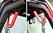IPARTS Red Front Grab Handle Red Hard Mount Solid Steel Grab Handle Grab Bars for 07-17 Jeep JK Wrangler 2 & 4 Door Pair