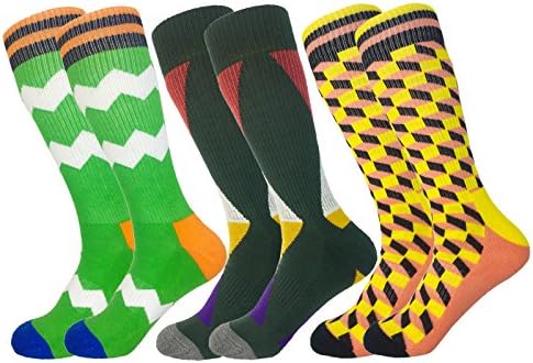 3 Pairs Men's Novelty Funny Crazy Casual Long Crew Socks Tube Athletic Compression Sport Sock (Novelty Socks 1)
