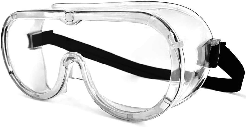 Orsen safety goggles full vision goggles anti-fog anti-saliva eye protection goggles transparent goggles grinding glasses for spectacle wearers laboratory doctor chemistry adult children (1 Pack)