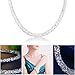 Mytys Choker Necklace for Women Mesh Crystal Charm Chain Necklace(Silver Necklace)