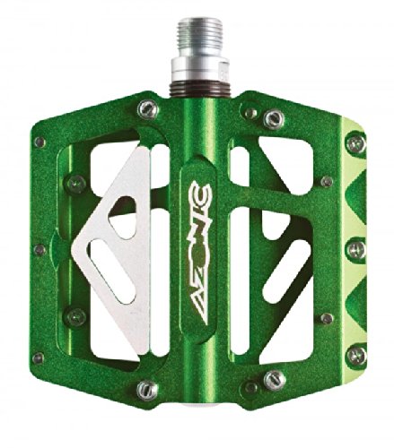 Azonic 3056-117 Anodized Green One Size 420 Flats Pedal