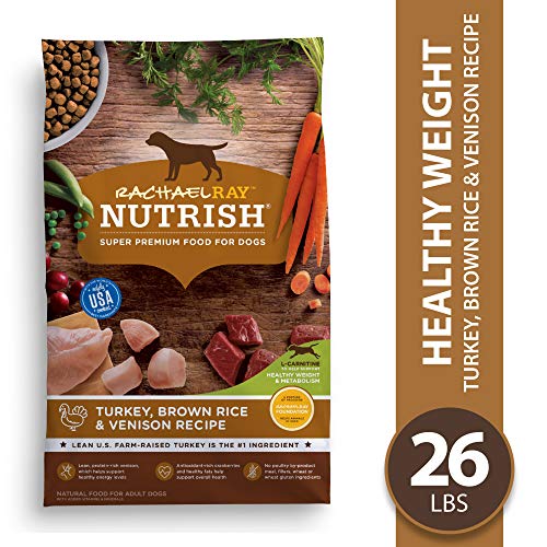 Rachael Ray Nutrish Premium Natural Dry Dog Food, Turkey, Brown Rice & Venison Recipe, 26 Lbs