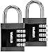 Pack of 2 Combination Pad Lock - 4 Dial Combination Heavy Duty, Anti Rust Zinc Alloy Pad Lock- Perfect for School, Office, Gym, Sports Locker and Travelling - by Utopia Home