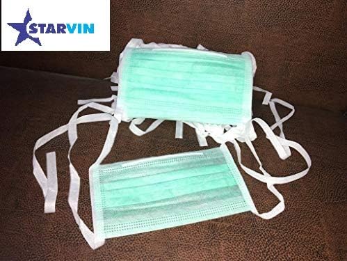 Starvin 3 Layer protection Disposable face mask without elastic, prevents from Bacteria, many type of virus (10pcs),