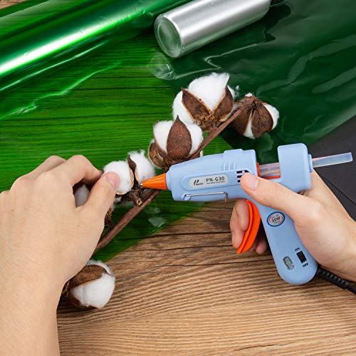 Poniie PN-G30 Mini 30W Hot Melt Glue Gun with 35pcs Strong Adhesive Glue Sticks for DIY Small Craft Projects, Sealing & Quick Repairs