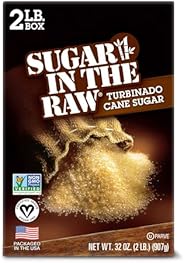 Sugar In The Raw Granulated Turbinado Cane Sugar, No Erythritol, Pure Natural Sweetener, Hot & Cold Drinks