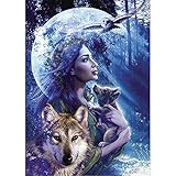 Rando DIY 5D Diamond Painting by Number Kits for Kids & Adults Beginner, Crystal Rhinestone Embroidery Paintings Pictures Cross Stitch Arts Craft Canvas Wall Decor, Full Drill, 11.8