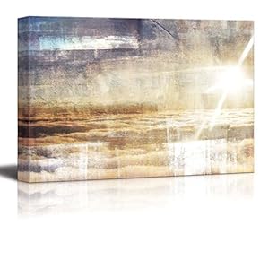 Abstract Canvas Art - Sun Above The Clouds - Giclee Print Modern Wall Art | Stretched Gallery Wrap Ready to Hang Home Decoration - 12x18 inches