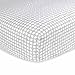 Carter's Cotton Fitted Crib Sheet, Smoke Grey Tile