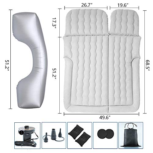 Hikotor Inflatable Air Mattress SUV with Electric Air Pump for Back