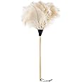 Redecker Ostrich Feather Duster with Varnished Wooden Handle, 31-1/2-Inches, Light