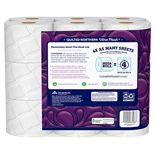 Quilted Northern Ultra Plush Toilet Paper, 18 Mega Rolls, 18 = 72