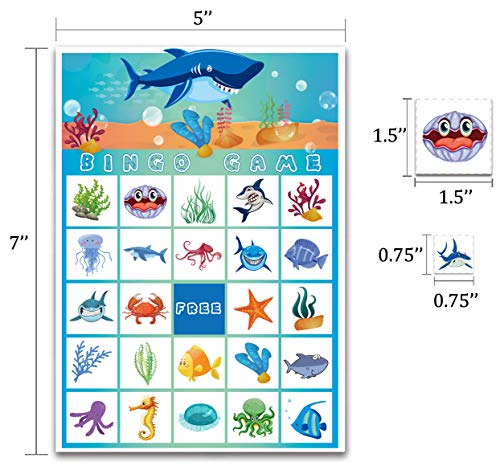 2 Shark+Bingo+Games+Kids+Decorations