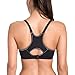 SYROKAN Women's Med Impact Racerback Contour Padded Foam Underwire Sports Bra Black 38D