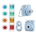 MoroTek 12 in 1 Fujifilm Instax Mini 8/8+ or Instax Mini 9 Accessories Bundles include Case/Album/Strap/3 Styles Frames/Selfie Lens/Filters /Stickers/Pen (Blue)