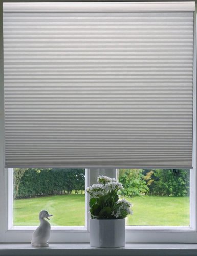 Arlo Blinds 9/16" Single Cell Blackout Cordless Cellular Shade, Color: White, Size: 26.5"W x 60"H