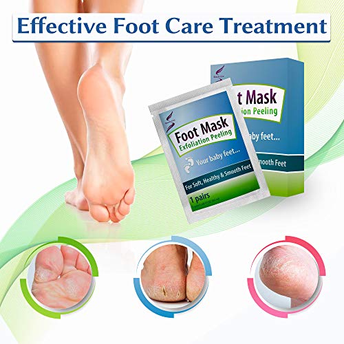 Foot Peel Mask Exfoliating (3 pairs) - Foot Peeling Mask (2 pairs) & Moisturizing Foot Mask (1 pairs), Make Your Feet Baby Soft, Peel Away Calluses and Dead Skin for Women & Men