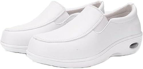 Amazon Nomsocr ナースシューズ 白 レディース 大きいサイズ 小さいサイズ スニーカー ナース シューズ ワイズナース 通気性 ヒール 柔軟性抜群 通気性 疲れにくい 履きやすい 滑りにくい Nomsocr 安全 作業靴 ナースシューズ