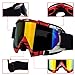CarBoss Motorcycle Helmet Motocross Goggles Dirt Bike Cycling ATV Racing Safety Sunglasses for Men, Women, Youth - Fitsover Glasses Ski Snowboard Goggles - 100% UV Protective Outdoor Tactical Eyewear